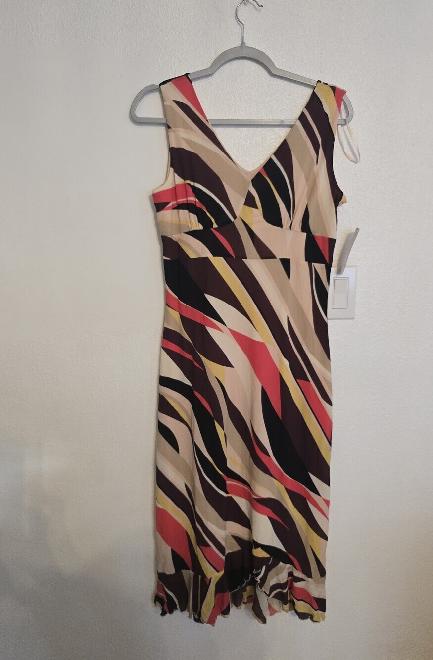 I. E. Woman Urban Graphic Y2K Midi Dress Size Small